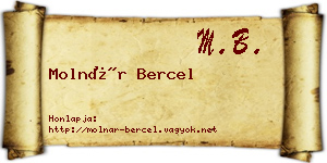 Molnár Bercel névjegykártya